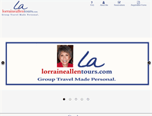 Tablet Screenshot of lorraineallentours.com